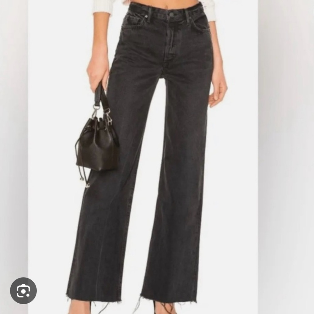 GRLFRIEND Carla Black Wide Jeans